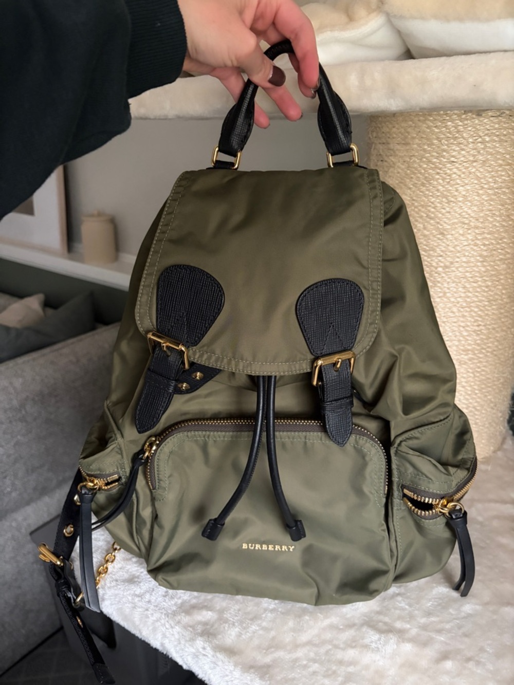 Burberry Nylon Medium Rucksack Backpack